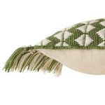 Perdita Geometric Green/ Ivory Indoor/ Outdoor Lumbar Pillow image 3