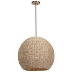Product Image 3 for Seagrass 1 Light Dome Pendant from Uttermost