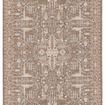 Lechmere Medallion rug in taupe and cream with traditional tree of life design and geometric detailing