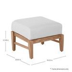 Product Image 5 for Croquet Teak Ottoman from Summer Classics