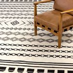Product Image 1 for Black Patterned Stripe Rug from Four Hands