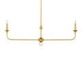 Back view showing central cog and two arms extending horizontally with candle lights