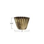 Product Image 4 for Delia Round Brass Fluted Metal Planter from Creative Co-Op