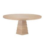 Product Image 2 for Hugo Tapering Hexagonal Base With Round Top Dining Table In Cerused Oak from Worlds Away