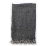 Product Image 1 for Montauk Linen Throw Blanket - Charcoal from Pom Pom at Home