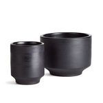 Product Image 1 for Zola Black Terracotta Cachepots, Set of 2 from Napa Home And Garden