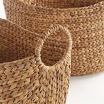 Product Image 2 for Josette Water Hyacinth Baskets With Handles, Set Of 2 from Napa Home And Garden