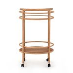 Percy Outdoor Round Bar Cart Vintage Natural image 5