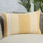Product Image 2 for Carinda Indoor/ Outdoor Gold/ Ivory Striped Lumbar Pillow from Jaipur 