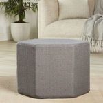 Product Image 2 for Sacha Solid Gray Hexagon Pouf from Jaipur 