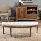 Product Image 1 for Uttermost Leggett Tufted White Bench from Uttermost