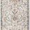 Navy rug in a long runner shape with traditional floral motifs and central medallion