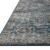 Low angle showing edge and pile texture of the Anniston Lagoon Natural Rug