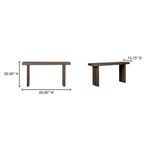 Monterey console table dimensional drawing showing 60 inch width, 30 inch height, and 15.75 inch depth