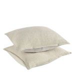 two natural shams stacked showing thickness and soft fill in bedding accents