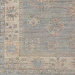 Product Image 1 for KhoGlobal Hand-Knotted Geometric Tan Sage / Dusty Blue Rug - 2' x 3' from Surya