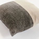 Zoomed detail of Jules Pillow fabric showing yarn-dyed woven texture and color contrast
