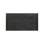 Top view showing flat surface and black wood grain of the nightstand