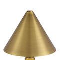 Close-up of brushed brass conical lamp shade of Traipse Cordless Table Lamp