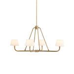 Product Image 3 for Dudley Aged Brass White Chandelier from Four Hands