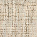 Close-up showing texture-rich woven fabric with cream and tan yarns