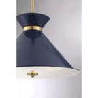 Lamar Navy Blue With Brass Accents 3 Light Pendant image 3