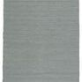 Handwoven low-profile sea green indoor outdoor rug with textured horizontal stripes