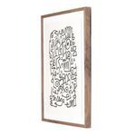 Angled view showing walnut frame grain and thickness against white background