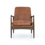 Product Image 14 for Braden Wood-Framed Brown Leather Accent Chair from Four Hands