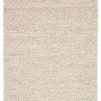 Chunky-knit wool area rug in solid gray and white with a clean Scandinavian style