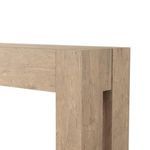 Close-up of side leg detail with inset joint on Abaso Console Table