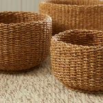 Product Image 5 for Seagrass Cylindrical Baskets, Set Of 3 from Napa Home And Garden