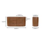 Dimensional diagram showing dresser width 66 inches, height 31.25 inches, and drawer height 8.5 inches