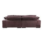 rear view of sectional showcasing the full back and corduroy texture