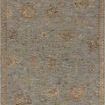Traditional rectangular area rug with vintage Turkish motifs in pale sky blue and sand tones