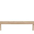 Extended Miller Dining Table with three top panels visible from front