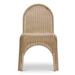 Close up front view of Kendall chair emphasizing woven arch detail near seat