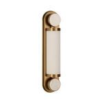 Side view of Emmons Sconce showing matte frosted glass panel without illumination
