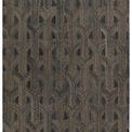 Modern geometric slate and taupe rug with repeating arch pattern, 9 by 12 feet, micro-tufted wool