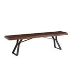 Product Image 3 for Nottingham Acacia Wood Live Edge Dining Bench In Walnut Finish from World Interiors