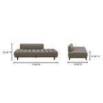 Bennett Daybed product dimensions showing width 77 inches, depth 35 inches, back height 26 inches, seat height 16 inches