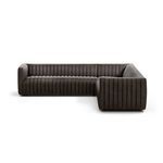 Front angled view with shadow details emphasizing the sectional’s low profile