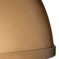 Close-up of dome edge with visible seam and brushed antique brass finish texture