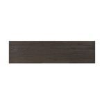 Top view showing the smooth dark oak surface and wood grain of the Dalton Media Console