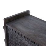 Top corner detail highlighting wood texture and smooth flat lid edge