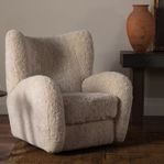 Product Image 21 for Amelie Beige Shearling Swivel Recliner from Four Hands
