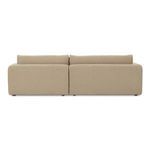 Rear of Madrid sectional highlighting clean back panels and cushion shape