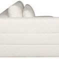 Side view emphasizing the thick padded left arm and back cushions