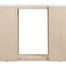 Westwood Console Table front view showing central open rectangular space in beige base