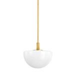 Product Image 1 for Lethbridge 1-Light Small Pendant - Aged Brass from Hudson Valley